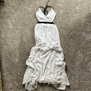 B/W Long Flowy Dress